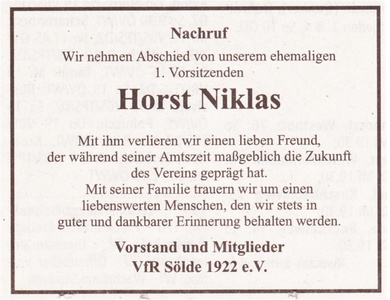 VfR Sölde Horst Niklas