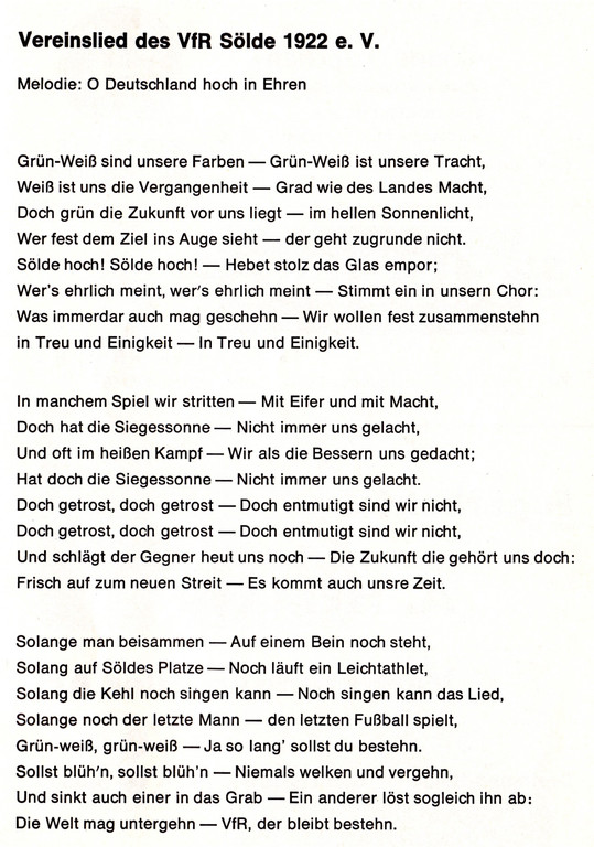 1972  -  Vereinslied des VfR Sölde 1922 e.V.